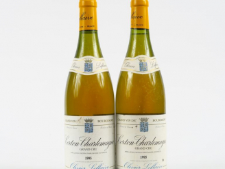 Vente aux enchères 2 BOUTEILLES CORTON CHARLEMAGNE GC O. LEFLAIVE - 1995