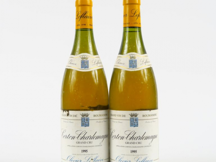 2 BOUTEILLES CORTON CHARLEMAGNE GC O. LEFLAIVE - 1995