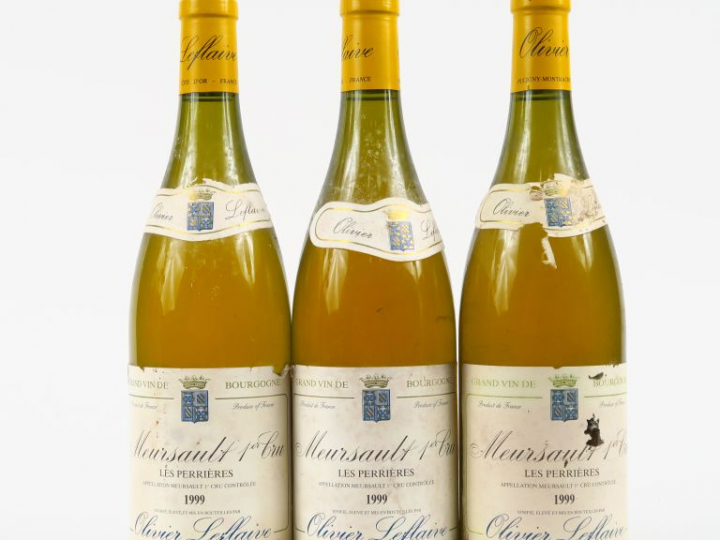 3 BOUTEILLES MEURSAULT 1er CRU 'LES PERRIERES' O. LEFLAIVE - 1999 - EL