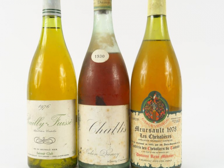 3 BOUTEILLES BOURGOGNE BLANC : 1 MEURSAULT 'LES CHEVALIERES' TASTEVINA