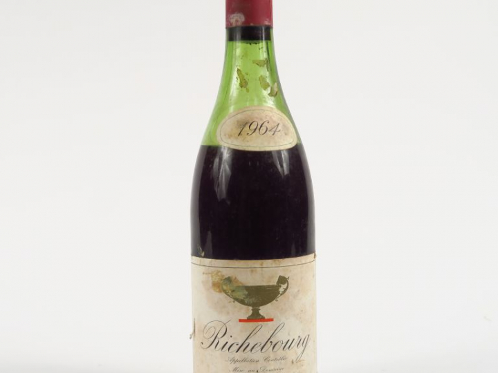 1 BOUTEILLE RICHEBOURG GC DOMAINE GROS FRERE et SŒUR - 1964 - 7 CM 