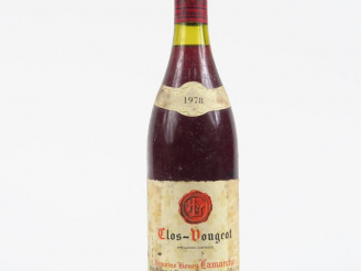 Vente aux enchères 1 BOUTEILLE CLOS DE VOUGEOT GC H. LAMARCHE - 1978 - 2 CM/ELT