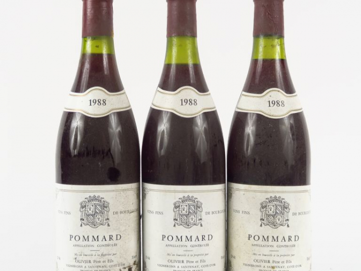 3 BOUTEILLES POMMARD OLIVIER - 1988