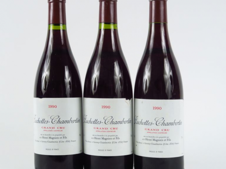 3 BOUTEILLES RUCHOTTES CHAMBERTIN GC H. MAGNIEN - 1990