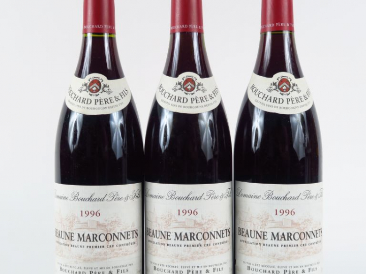 3 BOUTEILLES BEAUNE MARCONNETS BOUCHARD PÈRE   FILS - 1996