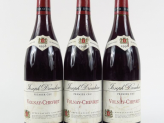 Vente aux enchères 3 BOUTEILLES VOLNAY CHEVRET 1er CRU J. DROUHIN - 1998
