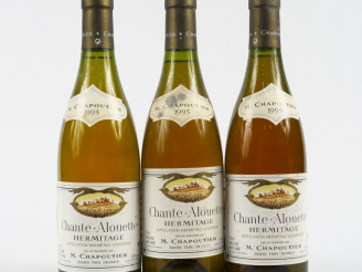 Vente aux enchères 3 BOUTEILLES HERMITAGE BLANC 'CHANTE ALOUETTE' M. CHAPOUTIER - 1995