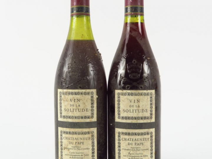 2 BOUTEILLES 'VIN DE LA SOLITUDE' CHATEAUNEUF DU PAPE - 1 CM/3,5 CM/NM