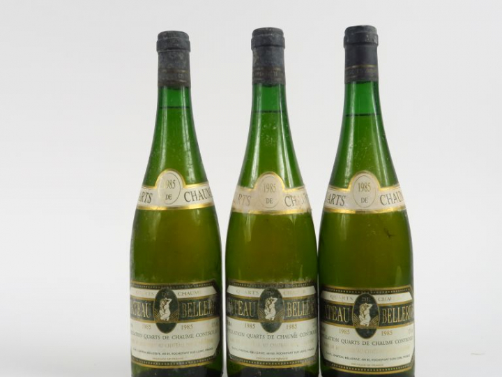 3 BOUTEILLES QUARTS DE CHAUME CHÂTEAU DE BELLERIVE - 1985