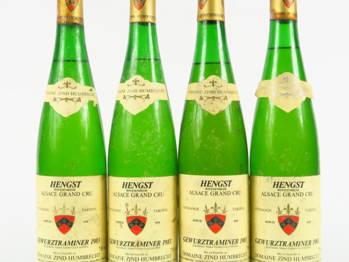 4 BOUTEILLES GEWURZTRAMINER 'HENGST' V.T. ZIND HUMBRECHT - 1983 - 1 à 
