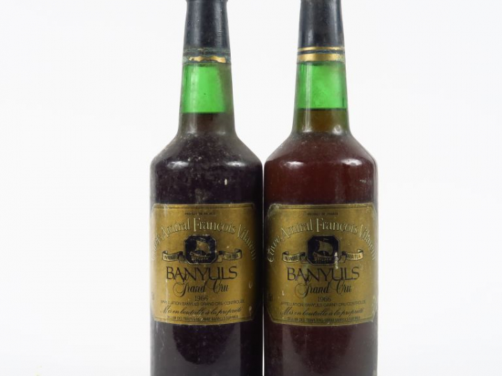 2 BOUTEILLES BANYULS GC 'CUVEE AMIRAL FRANCOIS VILAREM' - 1966