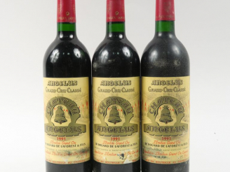 Vente aux enchères 3 BOUTEILLES CHÂTEAU L'ANGELUS GC ST EMILION - 1991 - 1 ELT