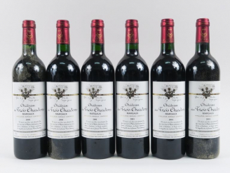 Vente aux enchères 6 BOUTEILLES CHÂTEAU DES TROIS CHARDONS MARGAUX - 2001