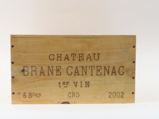 Vente aux enchères 6 BOUTEILLES CHÂTEAU BRANE CANTENAC GCC MARGAUX - 2002