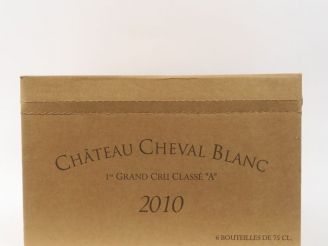 Vente aux enchères 6 BOUTEILLES CHÂTEAU CHEVAL BLANC 1er GCC ST EMILION - 2010 - CBO