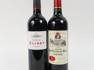 Vente aux enchères 2 BOUTEILLES POMEROL : 1 CHÂTEAU CLINET 2014 - 1 CHÂTEAU LA CROIX DE G