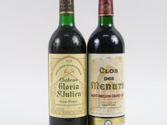 Vente aux enchères 2 BOUTEILLES : 1 CHÂTEAU GLORIA ST JULIEN 1989 - 1 CLOS DES MENUTS GC 