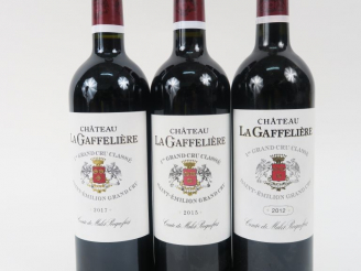 Vente aux enchères 3 BOUTEILLES CHÂTEAU LA GAFFELIERE 1er GCC ST EMILION - 2012/2015/2017
