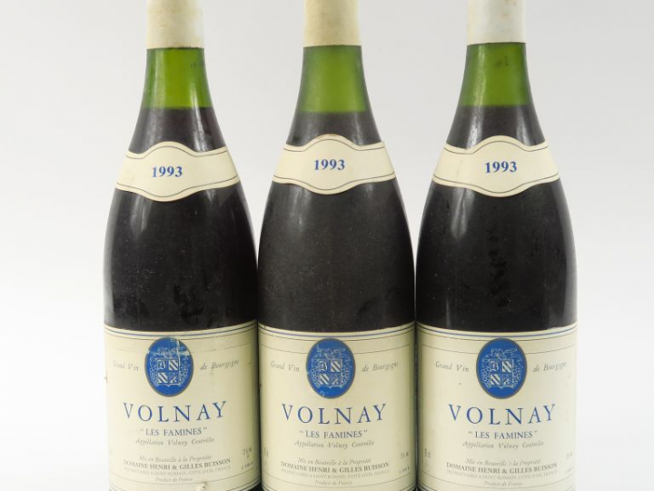 3 BOUTEILLES VOLNAY 'LES FAMINES' H. et G. BUISSON - 1993