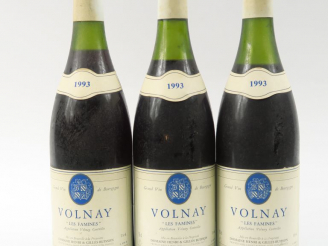 Vente aux enchères 3 BOUTEILLES VOLNAY 'LES FAMINES' H. et G. BUISSON - 1993 - 1 à 4 CM/1
