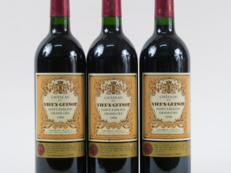 Vente aux enchères 3 BOUTEILLES CHÂTEAU DU VIEUX GUINOT ST EMILION GC - 1996