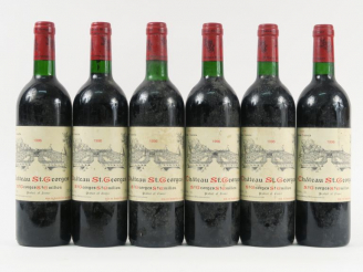 Vente aux enchères 6 BOUTEILLES CHÂTEAU ST GEORGES ST EMILON ST GEORGES - 1996 - BG/BLS