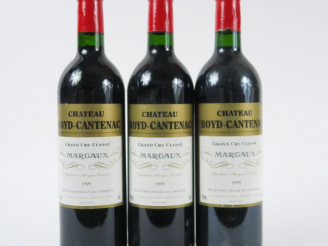Vente aux enchères 3 BOUTEILLES CHÂTEAU BOYD CANTENAC GCC MARGAUX - 1999