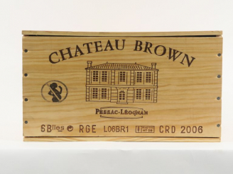 Vente aux enchères 6 BOUTEILLES CHÂTEAU BROWN GRAVES - 2006 - CBO