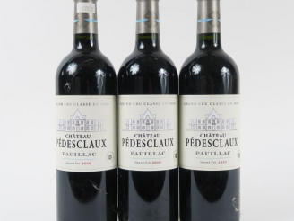 Vente aux enchères 3 BOUTEILLES CHÂTEAU PEDESCLAUX GCC PAUILLAC - 2010