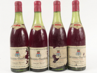 Vente aux enchères 4 BOUTEILLES LATRICIERES CHAMBERTIN J. HENRY REMY - 1957 - 3 à 5 CM/1 