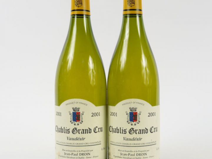 2 BOUTEILLES CHABLIS GC 'VAUDESIR' J.P. DROIN - 2001