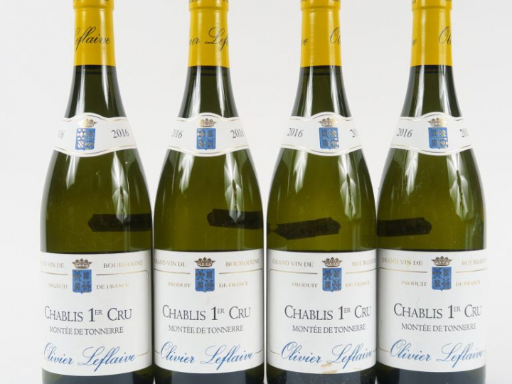 4 BOUTEILLES CHABLIS 1er CRU 'MONTEE DE TONNERRE' O. LEFLAIVE - 2016