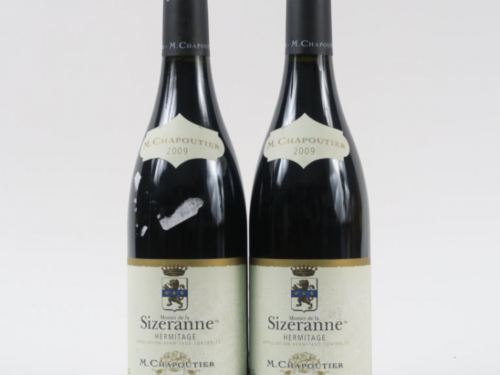 2 BOUTEILLES HERMITAGE MONIER DE LA SIZERANNE M. CHAPOUTIER - 2009