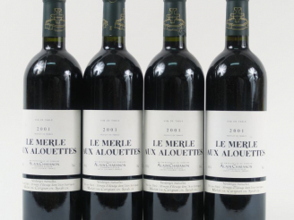 Vente aux enchères 4 BOUTEILLES LE MERLE AUX ALOUETTES A. CHABANON - 2001