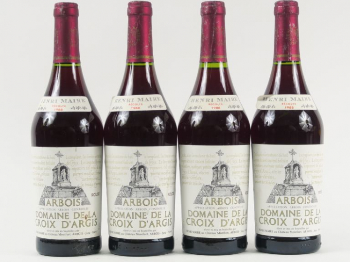 4 BOUTEILLES ARBOIS DOMAINE DE LA CROIX D'ARGIS H. MAIRE - 1988