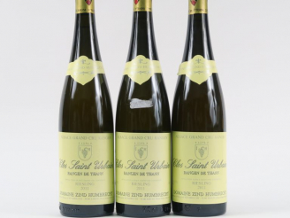 Vente aux enchères 3 BOUTEILLES RIESLING CLOS SAINT URBAIN RANGEN DE THANN DOMAINE ZIND H
