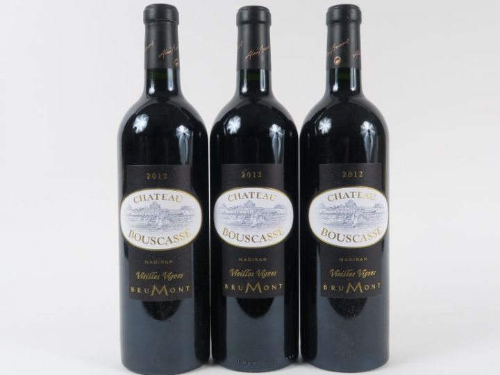 3 BOUTEILLES CHÂTEAU BOUSCASSE 'VIEILLES VIGNES' MADIRAN - 2012