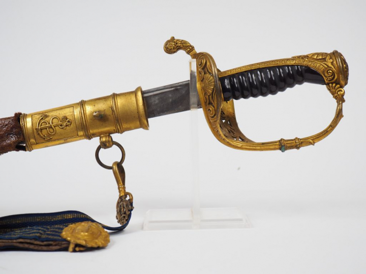 Sabre d’officier de marine français époque 2ème République  (pas de dé