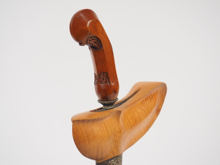 Grand kriss (java où Sumatra) lame en pamor bicolore (noir et gris) à 