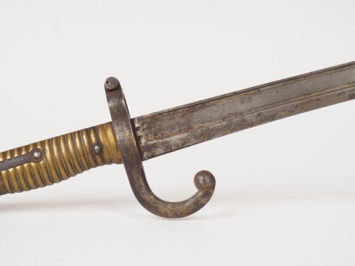 Baïonnette yatagan d’infanterie pour fusil Chassepot modèle 1866 sans 