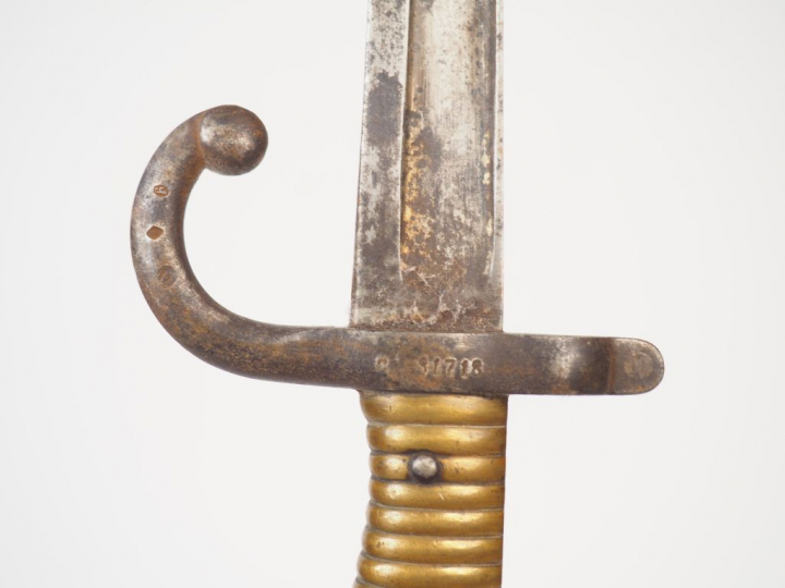 Baïonnette yatagan d’infanterie pour fusil Chassepot modèle 1866 sans 