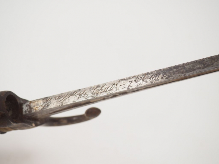 Baïonnette yatagan d’infanterie pour fusil Chassepot modèle 1866 sans 