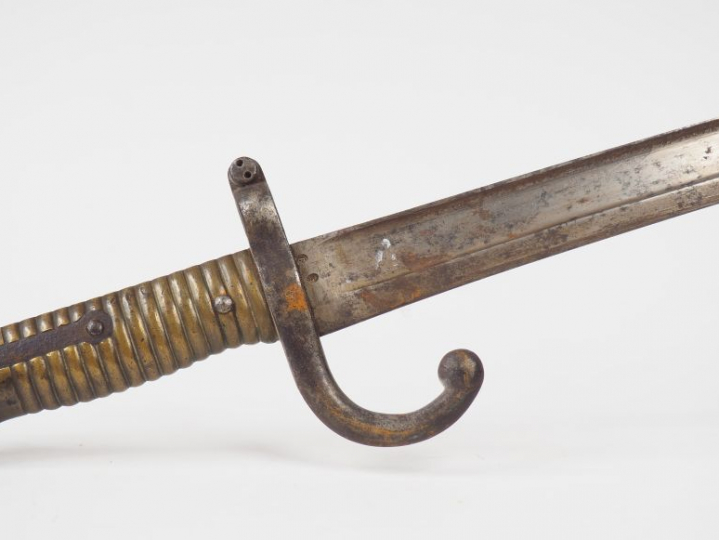 Baïonnette yatagan d’infanterie pour fusil Chassepot modèle 1866 sans 