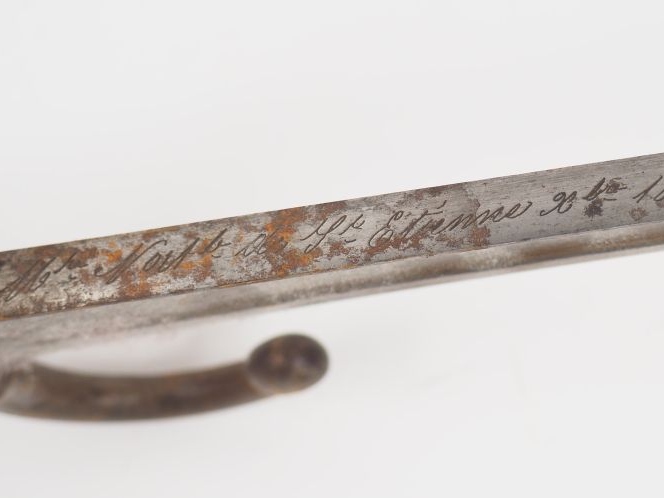 Baïonnette yatagan d’infanterie pour fusil Chassepot modèle 1866 sans 