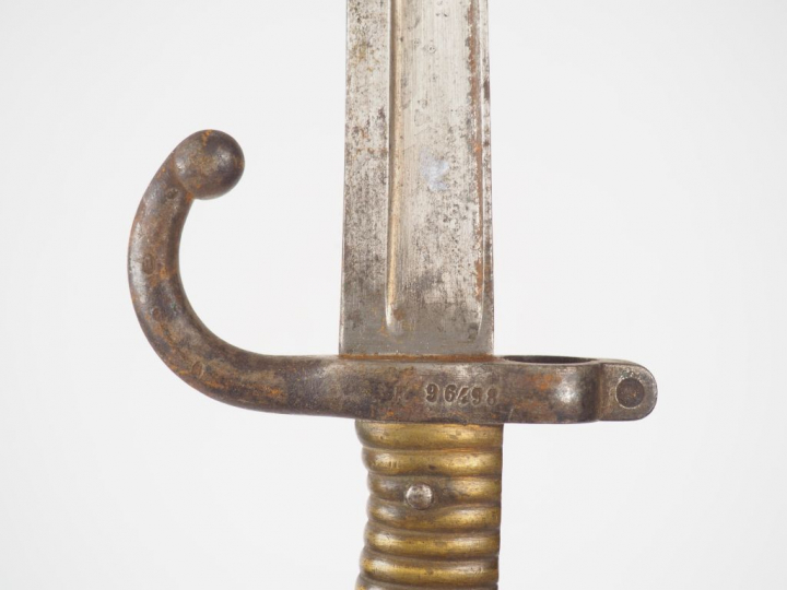 Baïonnette yatagan d’infanterie pour fusil Chassepot modèle 1866 sans 