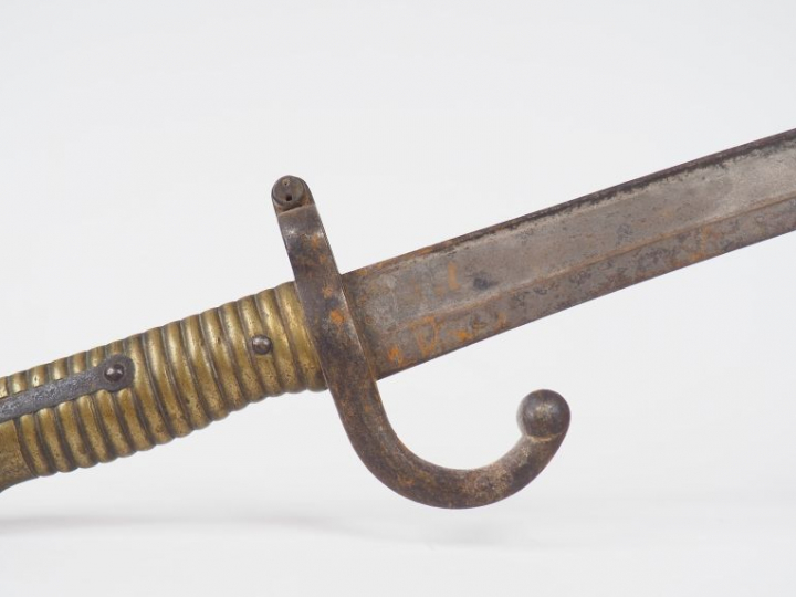 Baïonnette yatagan d’infanterie pour fusil Chassepot modèle 1866 sans 