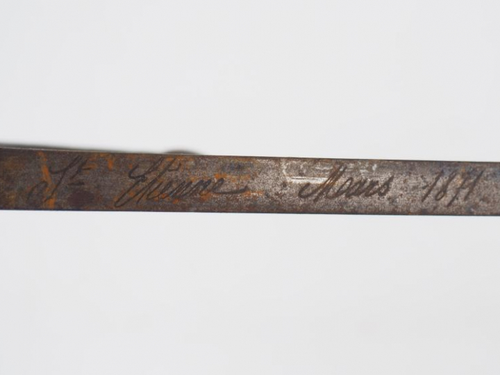 Baïonnette yatagan d’infanterie pour fusil Chassepot modèle 1866 sans 