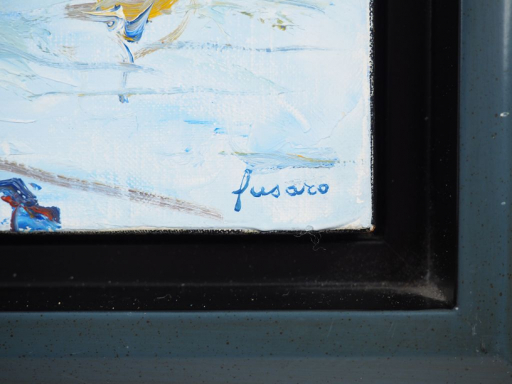 FUSARO. "Paris, les bords de Seine". Huile sur toile, signée en bas à 