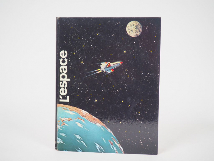 Album TRES RARE 1964 par le timbre Tintin "L'espace" 28,5 x 21 cm comp