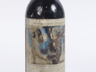 Vente aux enchères 1 BOUTEILLE CHÂTEAU MOUTON ROTHSCHILD 1er GCC PAUILLAC - 1973 - LB/ET